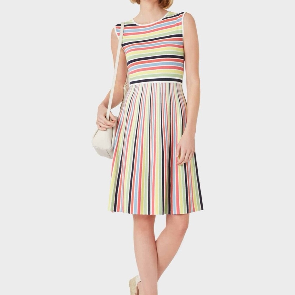 Hobbs London Colorful Striped A-line Dress